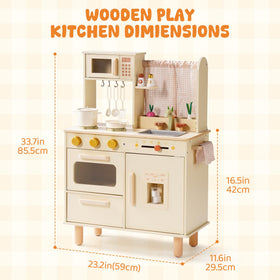 ROBUD wooden play kitchen accessories set for imaginative cooking play