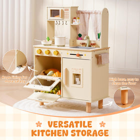ROBUD wooden play kitchen chalkboard for menu ideas during role-play