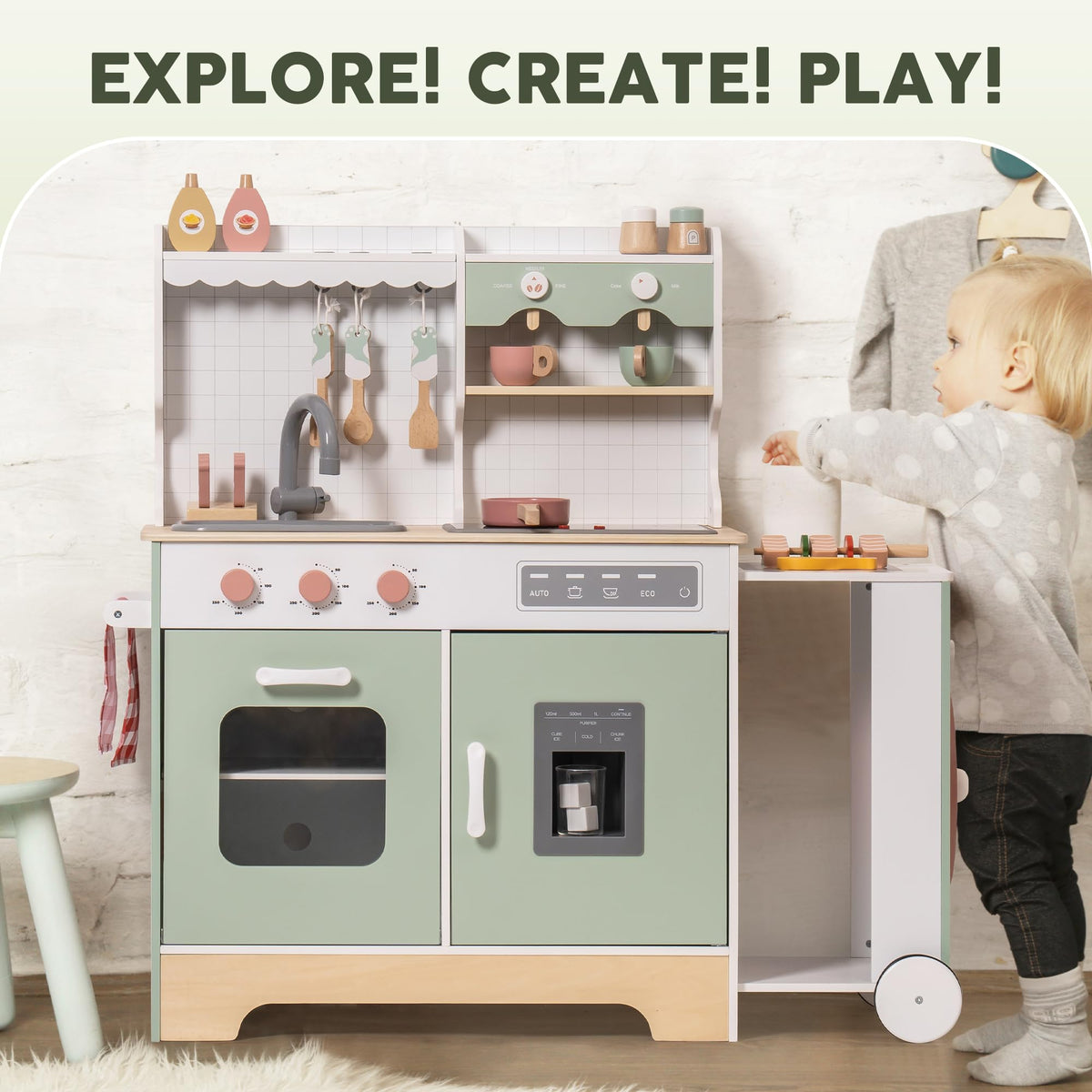 ROBUD compact dimensions fit many playrooms without sacrificing pretend space