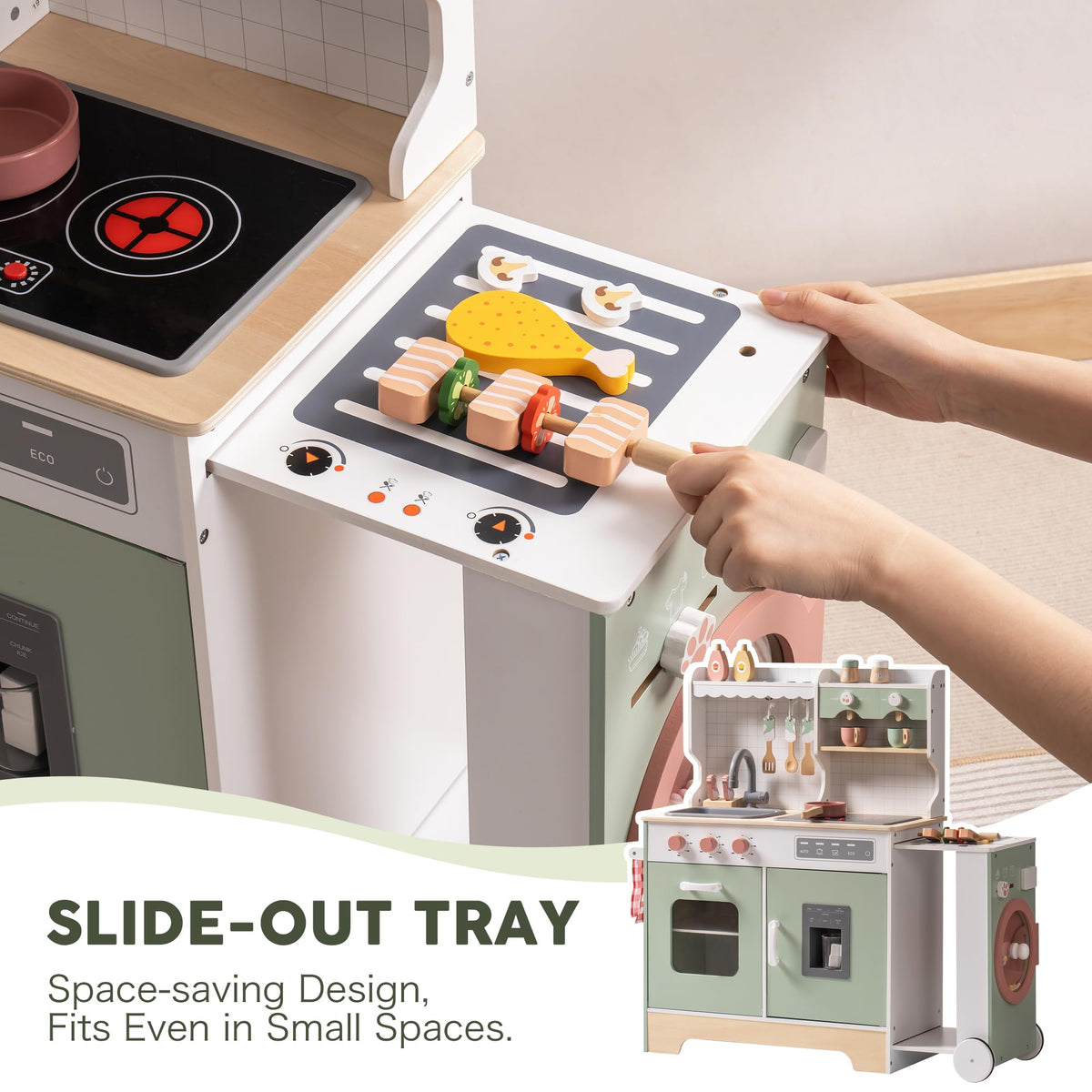 ROBUD rotating washing-bead feature adds color and motion to early-play chores