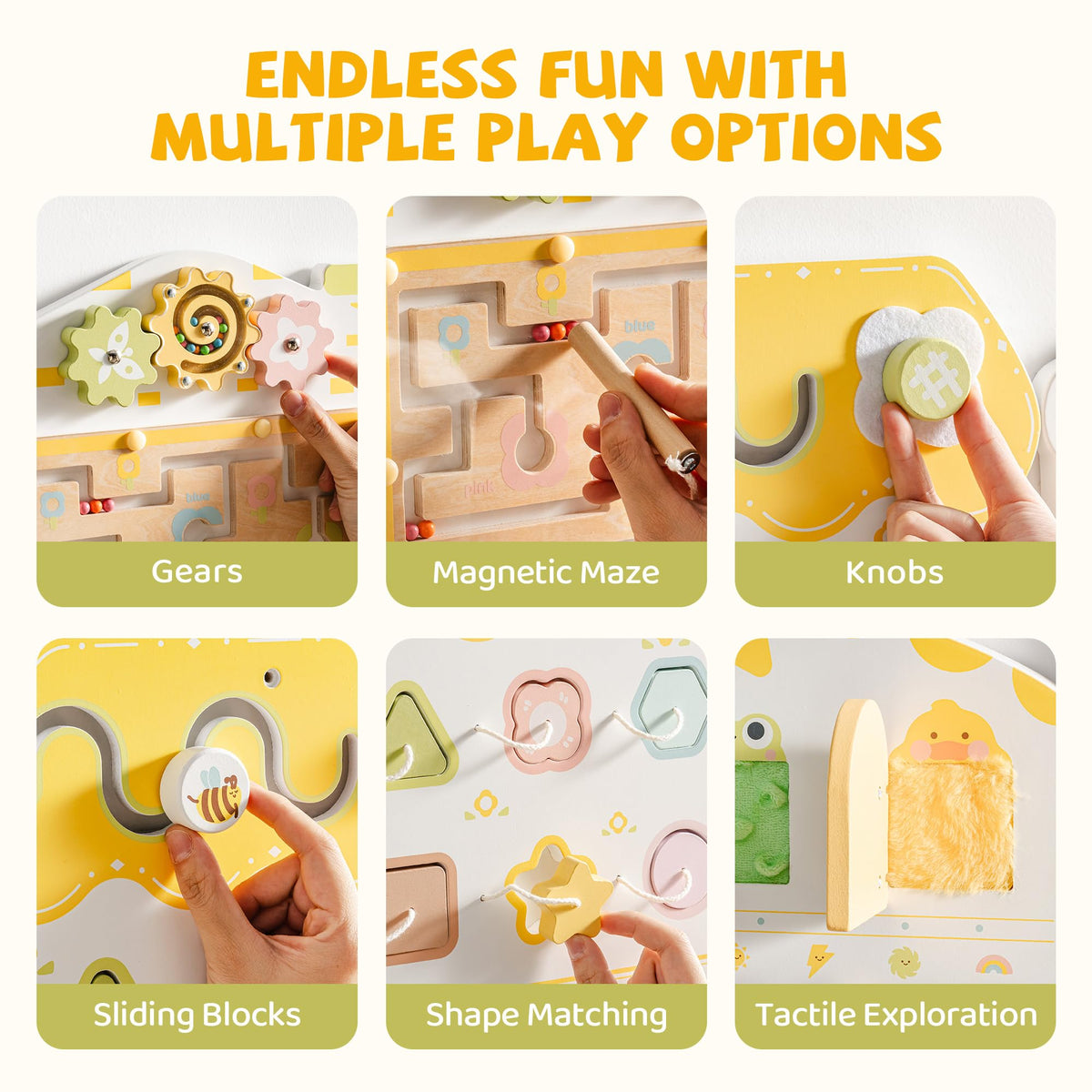 ROBUD xylophone and drum offer auditory feedback during creative play