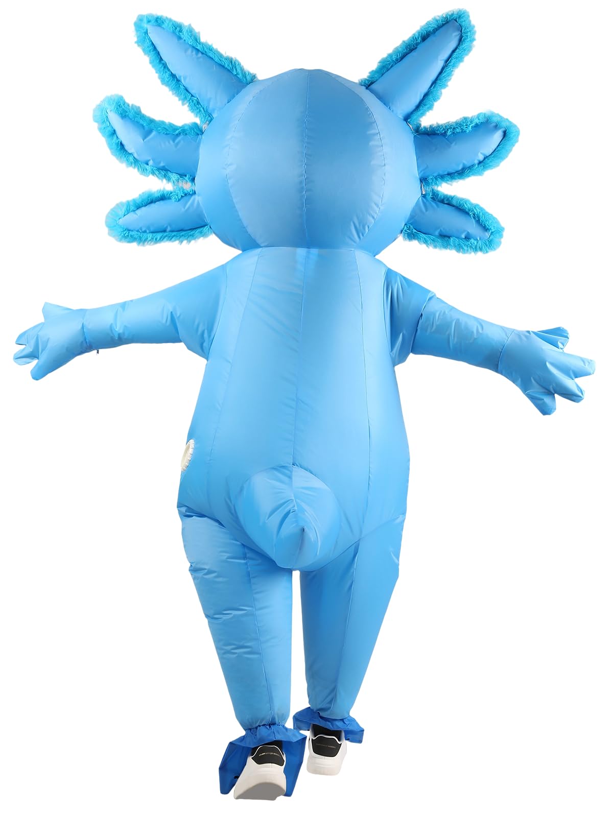 ROC PARTY one-size inflatable axolotl costume fits kids 128–150 cm for comfy wear.