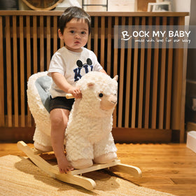 Rock My Baby ergonomic seat shown for safe, comfortable play.