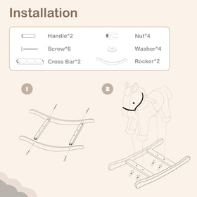 Rock My Baby Rocking Horse supports kids up to 66 lbs