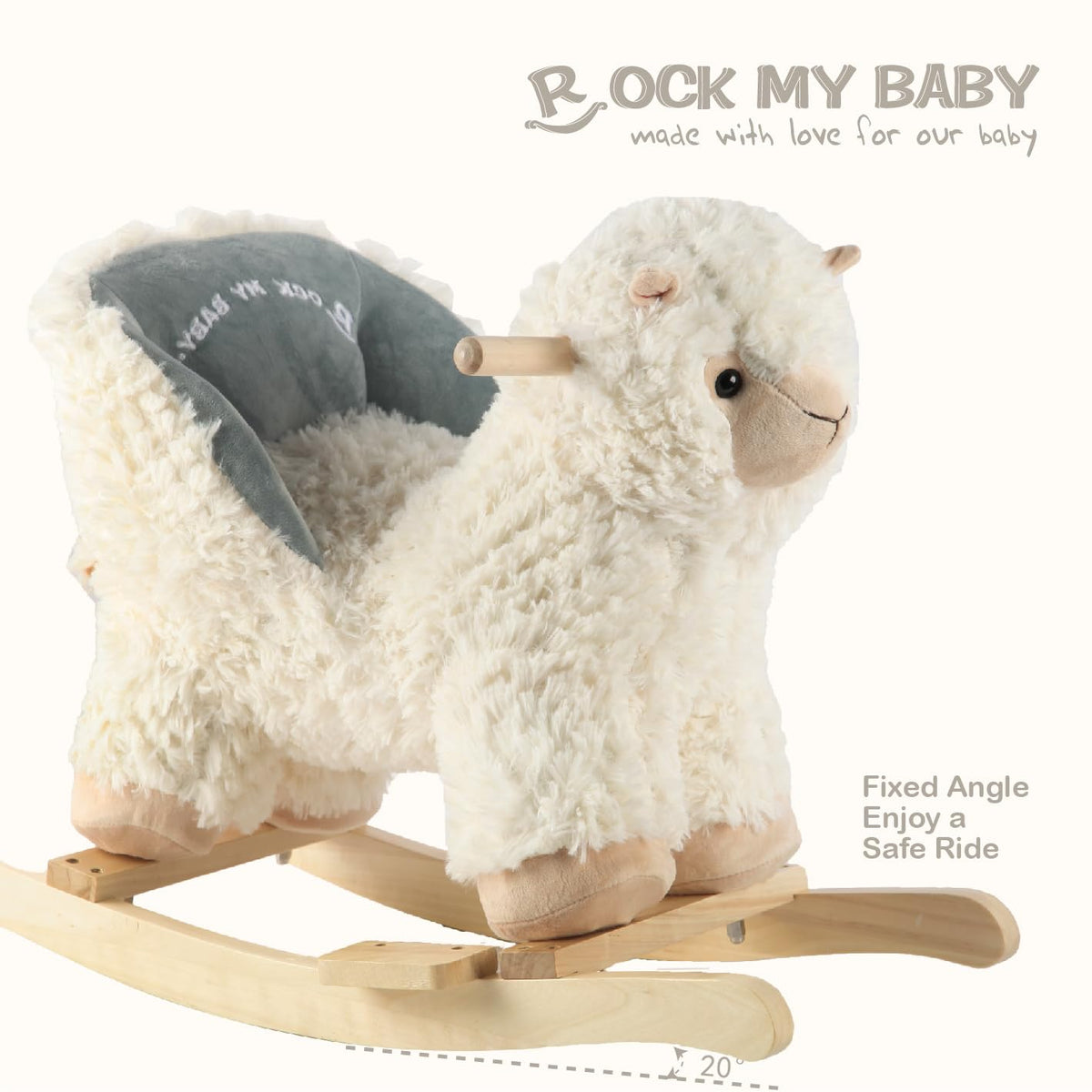 Rock My Baby smooth-rounded edges and reinforced seams for durability.