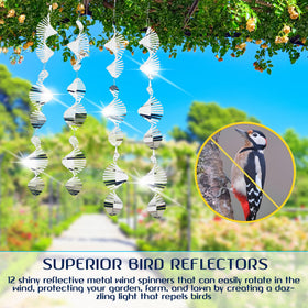 ROCKFEELTEE patio garden deterrents guard windows and patios from nuisance birds.