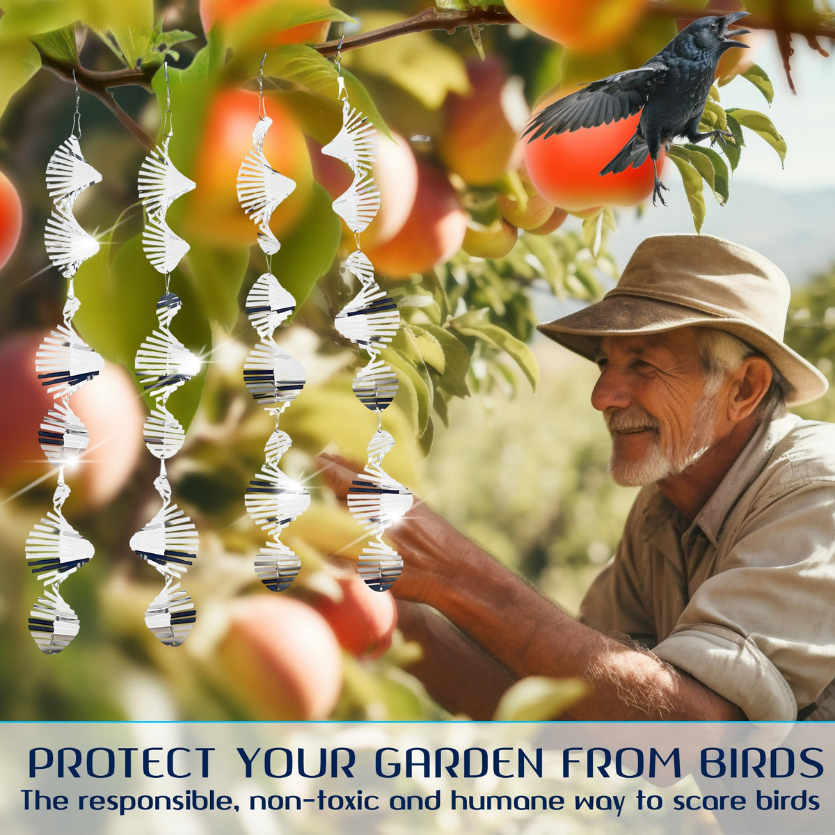ROCKFEELTEE weather resistant deterrents keep pigeons and woodpeckers away.