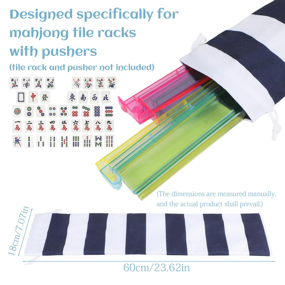 ROCKHUGO drawstring rack bag protecting mahjong racks and pushers on the go.