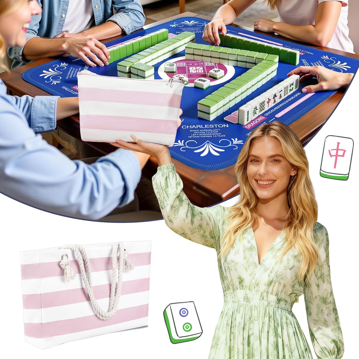ROCKHUGO organized storage set keeps tiles, racks, and accessories neatly together.