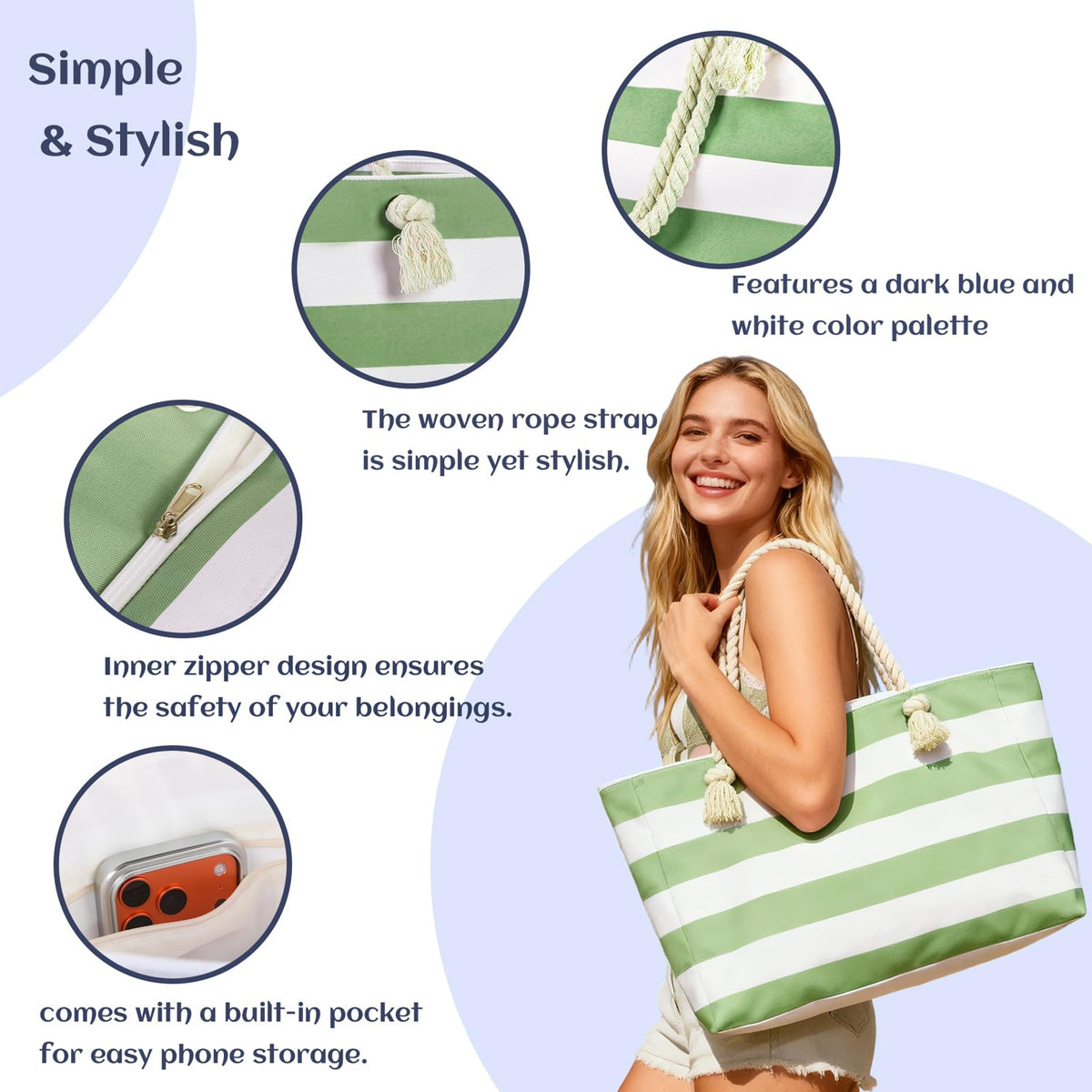 ROCKHUGO water-resistant Oxford fabric bag withstands travel wear.