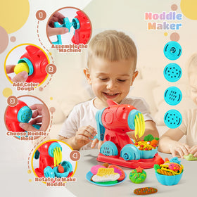 Rodsucs 3-in-1 color dough set noodle maker for fun cooking