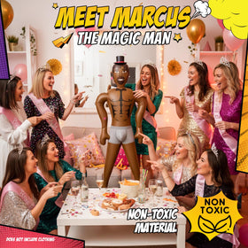 RODMONT bachelor party decor standee enhances group photos and mood.