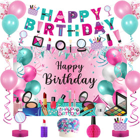 Roetyce makeup birthday backdrop for memorable photo moments