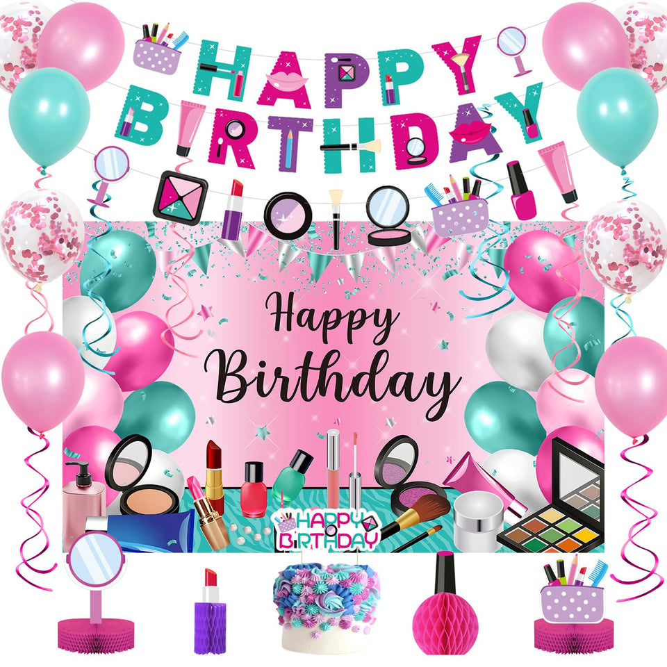 Roetyce makeup birthday backdrop for memorable photo moments