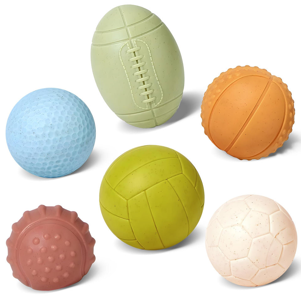 ROHSCE bath toy soccer ball promotes active tub play and ball recognition.