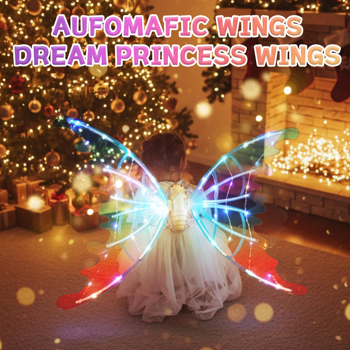 ROHSCE electric fairy butterfly wings include music function for dress-up fun