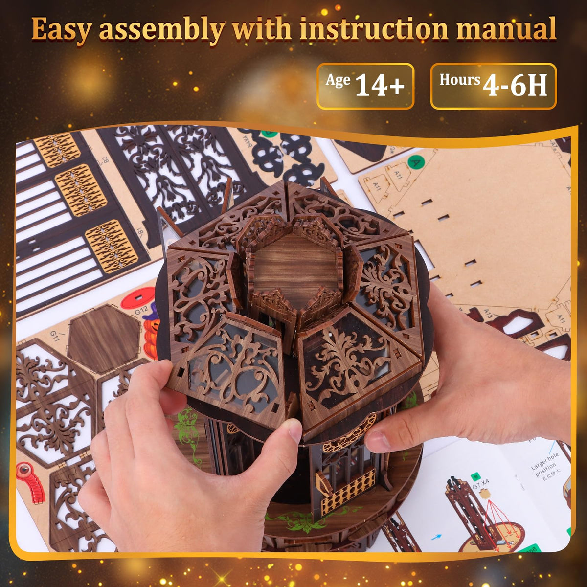 Roine Lxux 3D puzzle light with remote dimming for customizable mood