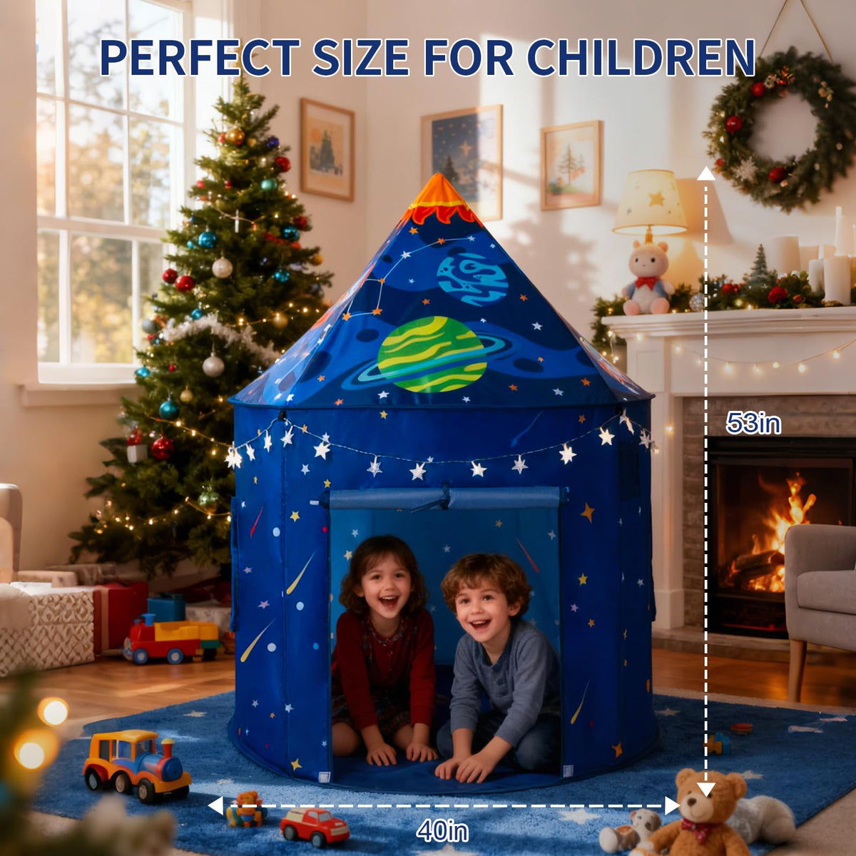 ROIWUIE pop-up play tent with quick setup for effortless use