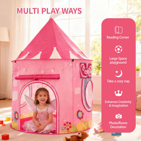 ROIWUIE Princess Castle Play Tent sturdy frame for safe, stable use.