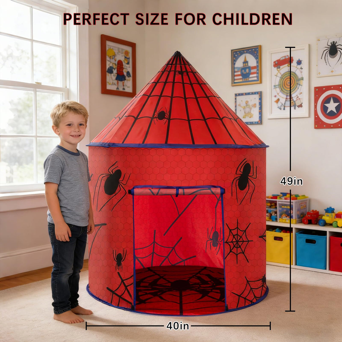 ROIWUIE ventilation window ensures air flow for a comfy play area.