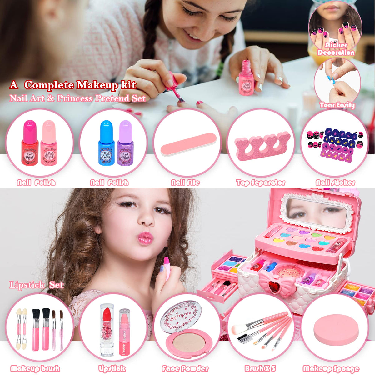 ROKKES brush set included for easy, gentle application.