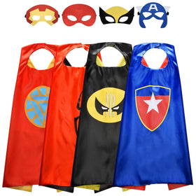 Roko red superhero cape close-up in soft satin for pretend play