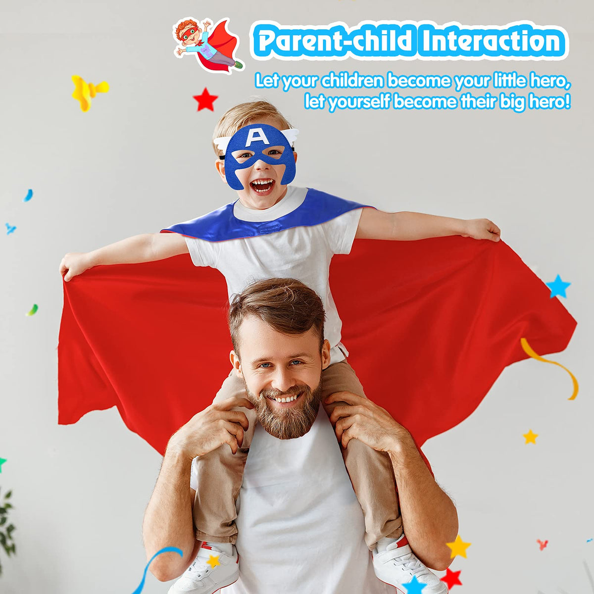 Roko masks set featuring felt masks for kids' hero looks