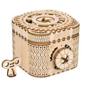 ROKR 3D puzzle box front view with password entry for reveal.