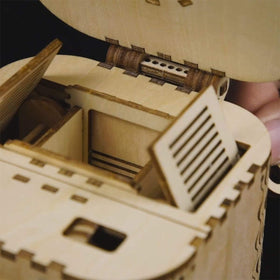 ROKR 3D puzzle box inside tray ready to hold a secret keepsake.