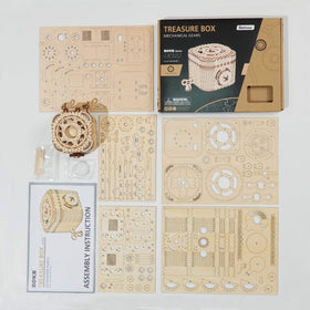ROKR 3D puzzle box side with keyholes for password access.