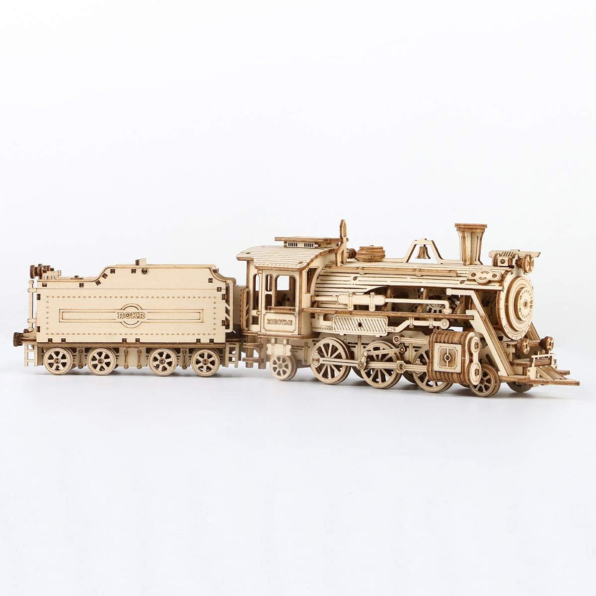 ROKR finished model display showcases an intricate model on a shelf