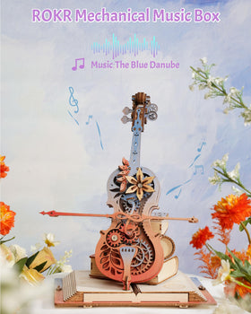 ROKR mechanical gear-drive system powers the bow across cello strings