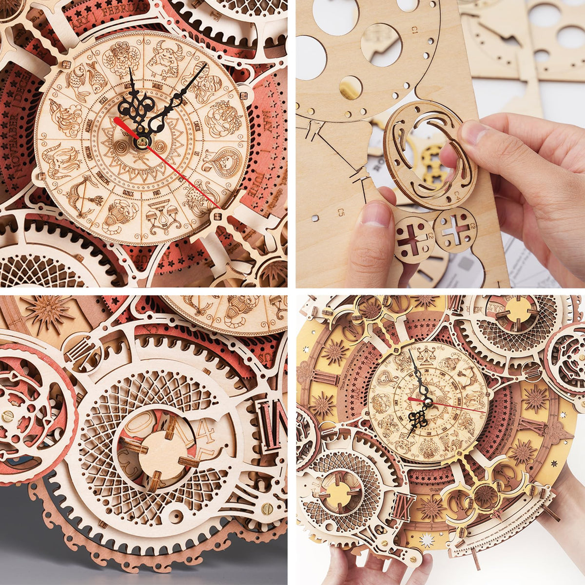 ROKR assembly process clock face shows clear progress toward a finished piece