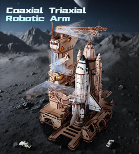 ROKR control tower retro-futuristic detail enhances display authenticity