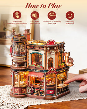 ROKR Dream Coffee Factory cat cafe below adds a cozy, ambient focal point to any room