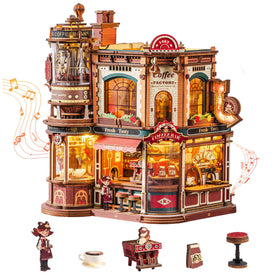 ROKR Dream Coffee Factory moving diorama on your desk blends artistry and conversation-starting decor