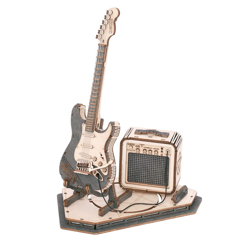 ROKR electric guitar puzzle for adults to build and display.