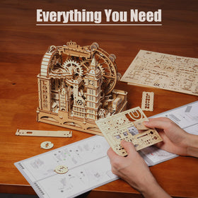 ROKR elegant wooden display piece doubles as interactive decor at home or office.