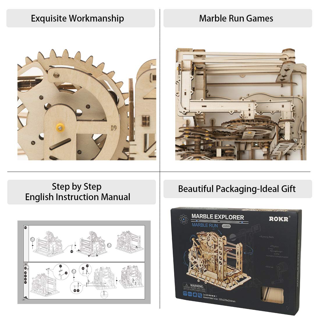 ROKR English instruction guide aiding step-by-step assembly safely