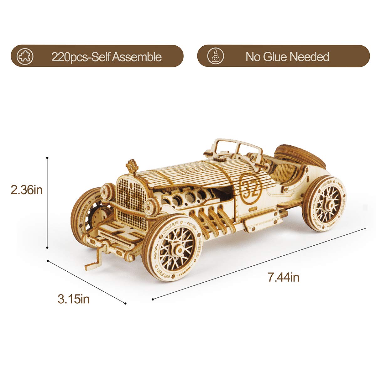 ROKR Grand Prix car finished as stylish decorative display piece.