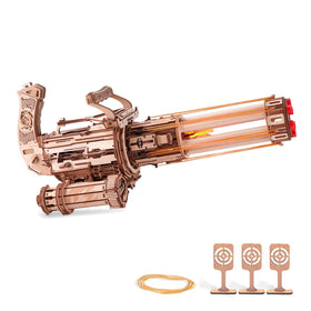 ROKR Gun 3D puzzle with rotating-barrel focus offers immersive display and tactile assembly.