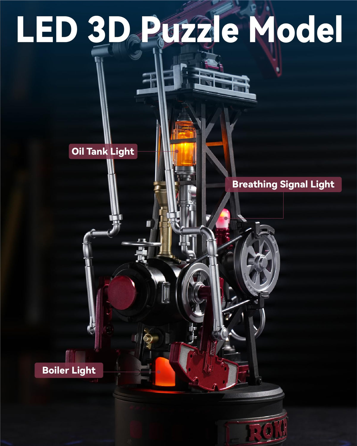 ROKR motor module close-up showing the smooth drive system.