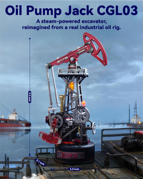 ROKR Oil Pump Jack side view highlights the moving beam mechanism.