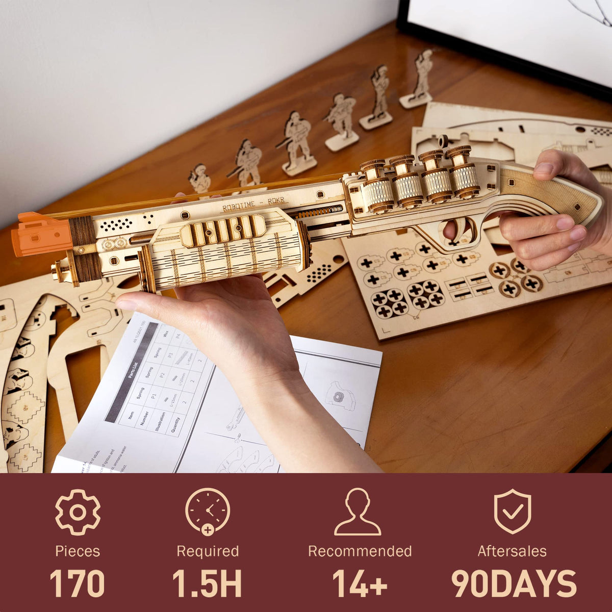 ROKR instruction booklet guides step-by-step with clear visuals for adults and hobbyists.