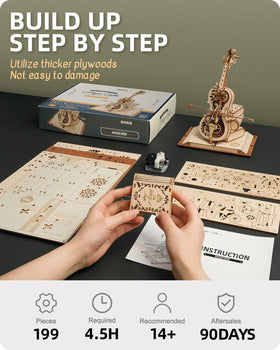 ROKR laser-cut pieces with tight tolerances ensure snug fits