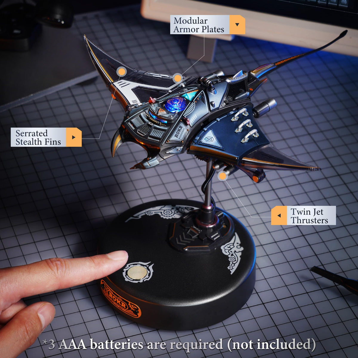 ROKR Manta Ray shows 108 precision parts for mindful assembly