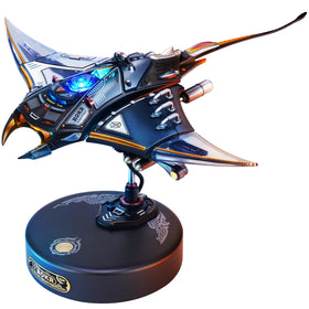 ROKR Manta Ray assembly close-up highlights precision parts for adult builders