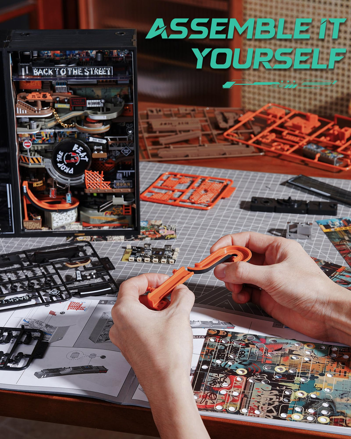 ROKR Marble Run infrared sensing and multi-light effects for interactive display