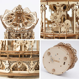 ROKR assembly kit with laser-cut pieces and clear manual ensures easy construction