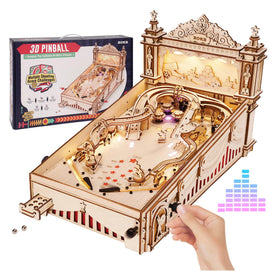 ROKR Miniature Pinball box-front, great for gifting and quick setup.